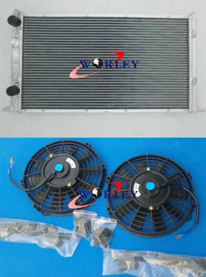 2 Row Aluminum Racing Radiator 94-98 For Volkswagen Vw Golf Gti Vr6 Mk3 V6+ Fans • $175