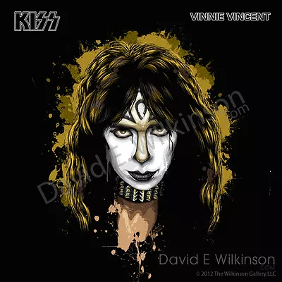 KISS Vinnie Vincent Solo Album Art Giclee' By David E. Wilkinson • $24.99