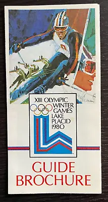 1980 XIII OLYMPIC WINTER GAMES  Lake Placid Guide Brochure • $15