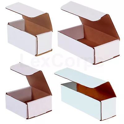 White Corrugated Mailers MANY SIZES 50 100 200 Shipping Boxes • $156.75