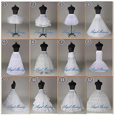 US STOCK Wedding Dress Bridal A Line/Hoop/Hoopless/Crinoline Petticoat/Slips • $15.61