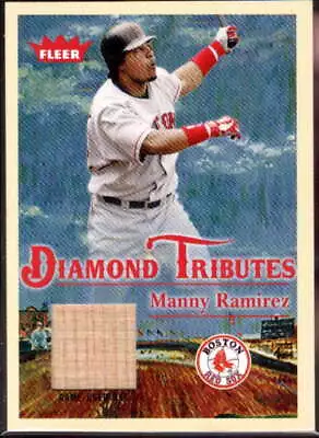 Manny Ramirez Bat Card 2005 Fleer Tradition Diamond Tributes Game Used #MR  • $12