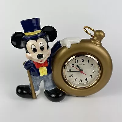 Vintage 90’s Disney Mickey Mouse Seiko Desk Table Clock Rare • $29.99