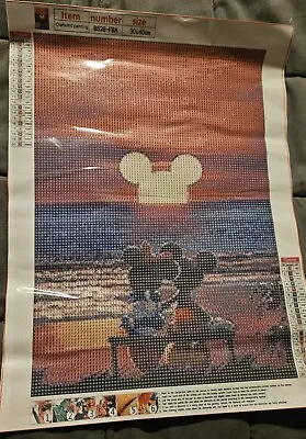 5d Diamond Painting Full Drill Uk.. Disney Mickey And Minnie Mouse  • £1.44