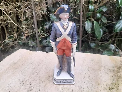 £22.50 • Buy Vintage Continental Porcelain 1758 Royal Horse Guards Soldier Figure 23cm High