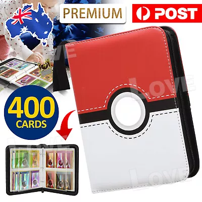 For Pokemon CCG Cards 400 Pocket Card Folder Binder Album Book Cards Holder Case • $19.85