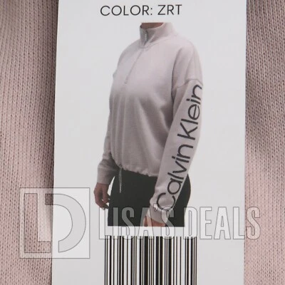 $24.90 • Buy New Womens Calvin Klein Logo 1/4 Zip Sweatshirt Pullover L XL XXL