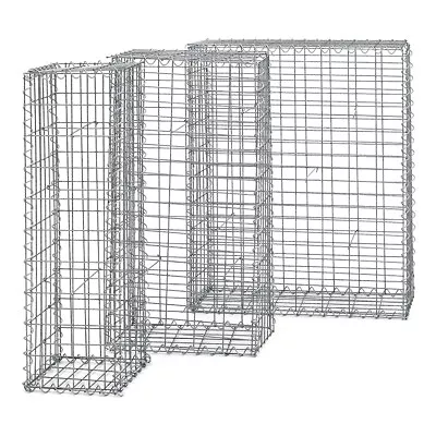 Gabion RaisedBed Steel Iron Garden Patio Gabion Basket Cage Planter Wall W/Cover • £26.99