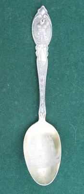 Early Sterling Silver Souvenir Spoon Mormon Temple Salt Lake City Ut • $35