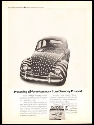 1975 Passport- Cross Collateral Volkswagen-Print Ad / Mini-poster-photo VTG • $9.95