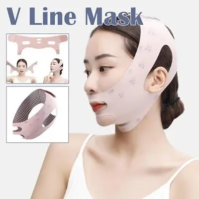 Face V-Line Slim Lift Up Mask Double Chin Cheek Reducer Slimming-Belt Sell • $7.47