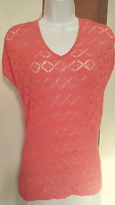 $16.05 • Buy By Autumn Cashmere Women V-neck Sleeveless Sweater Sz M 