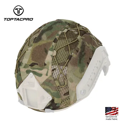 TOPTACPRO Tactical Helmet Cover For FAST Original Multi-camo Army Headwear • £21.59