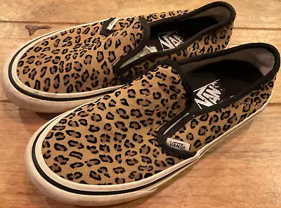 Vans Slip-on Ultracush Suede Leopard Print Vn0a3mvd4y5 ( Mens 5 Womens 6.5 ) • $19.20