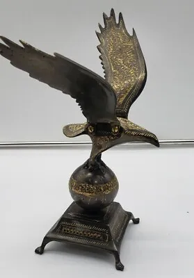 Metal Eagle Statue Etched Unique Unknown Metal 8  Wingspan • $29.90
