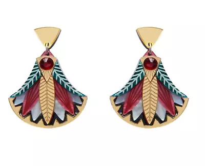 BNWT ERSTWILDER - Egyptian Revival - Gift Of The Nile Papyrus Drop Earrings • $31