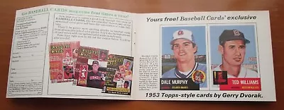 1984 Baseball Cards Magazine 2 Card Insert Panel 1953 Topps Murphy & Williams • $9.99