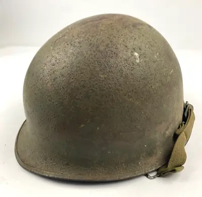 US Military WW2 M1 Steel Pot Helmet Swivel Bale Rear Seam No Liner 12311 VTG • $130