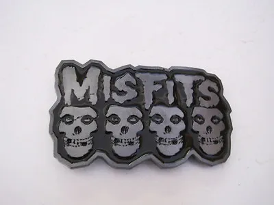 Misfits Classic Skull Image Black Enamelled Pewter Plated Finish Belt Buckle • $25