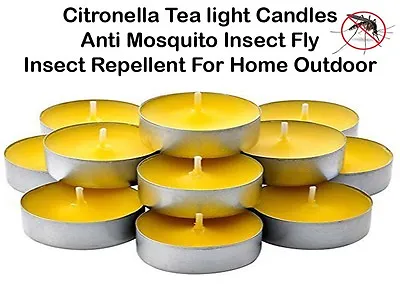 Price's Citronella Tealight Candle Garden Anti Mosquito Fly Insect Repeller Home • £5.58