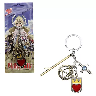 4 Pcs. Fairy Tail 1  KeyChain Set - WEAPONS New (Arrow Dagger Anime Charm) • £12.31