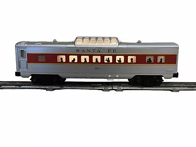 Williams Oge Santa Fe 503 Illuminated Vista Domed Passenger Car. Lights Work • $125