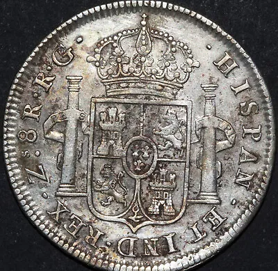 Mexico 1821 Silver 8 Reales Coin Zacatecas Mint • $249