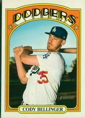 2021 Topps Heritage Base Baseball Card #173 Cody Bellinger Los Angeles Dodgers • £1.15