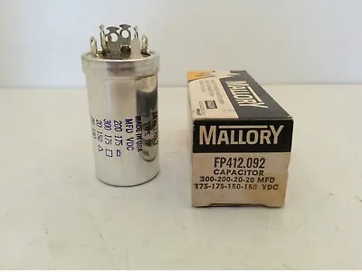 Mallory Fp412.092 Capacitor Type Fp 175vdc Temp 85° Nib • $19.95
