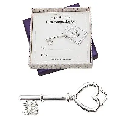 Equilibrium Silver Plated Special Birthday Keepsake Key - 18th • £9.96