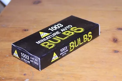 AGS #1003 12v Miniature Auto Bulbs - 1 Pack Of 10 Bulbs - New Old Stock • $9.95