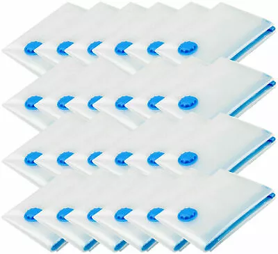 12 X SPACE SAVING VACUUM STORAGE BAGS CLOTHES BEDDING ORGANIZER VACUM 70 X 50CM • £9.99