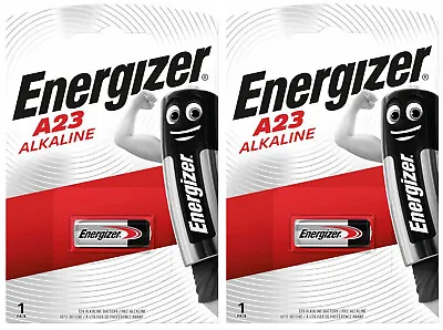 2 X Energizer A23 12V Alkaline Batteries Security 23A MN21 LRV08 • £2.69
