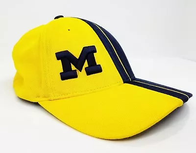 Michigan Nike Hat Navy Blue Yellow Flexfit Hat Cap L • $14.40