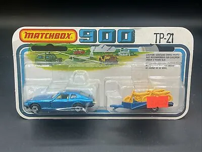 1978 Matchbox 900 TP 21 BLUE DATSUN 200Z & MOTORCYCLE TRAILER Superfast Free Shi • $89.99