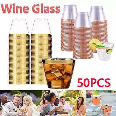 Disposable Reusable Wine Glass Bar Champagne Glasses Drink Cup Cocktail Party • $25.99