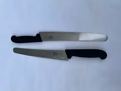 Victorinox 10-inch Curved Blade Bread Knife 40547 Black Handle 5.2933.26 (2 PK) • $29.95