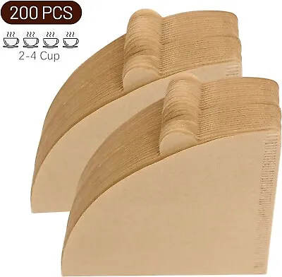 TJS Coffee Filters Size 02 Cone Unbleached Brown Paper Coffee Filters 200 COUNT! • $9.99