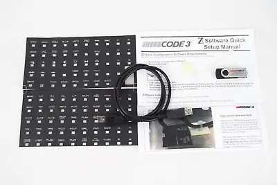 Code 3 Z3 Police Siren Label Insert Set Male To Male USB Cable And USB Software • $14.99