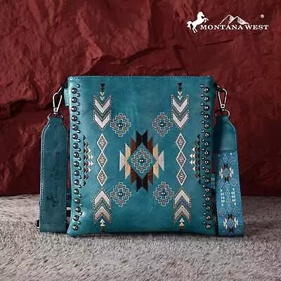 MW1245-9110 Montana West Embroidered Collection Backpack/purse/wallet Set • $62.99