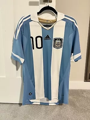 ADIDAS ARGENTINA #10 MESSI 2011 COPA AMERICA Mens Home Soccer Jersey Size MEDIUM • $69.99