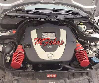 Coated Red For 2008-2012 Mercedes Benz C300 3.0L V6 Air Intake Kit • $46.75