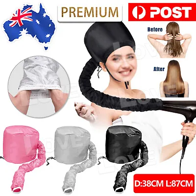 Bonnet Hair Drying Cap Hat Hood Soft Women Blow Dryer Hairdressing Tool Home AUS • $6.95