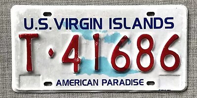 U.S. Virgin Islands Vehicle License Plate #T 41686 American Paradise 1993 Series • $8