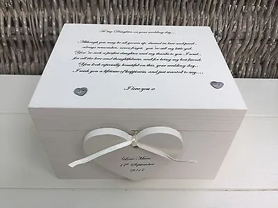 Special Daughter On Wedding Day Keepsake Gift Box Bride PERSONALISED  • £24.99