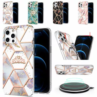 $11.29 • Buy For IPhone 13 12 11 Pro Max XR X 8 7 Plus Marble Pattern Hybrid Hard Case Cover