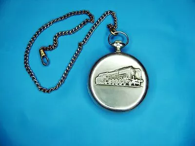 Mechanical Pocket Watch Chronograph Marathon Molniya 3602 Steam Locomotive USSR • $98.31
