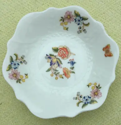 Aynsley Butterfly Flower Cottage Garden Pin Dish / Trinket Dish 12.5cm / 5  • £3.70