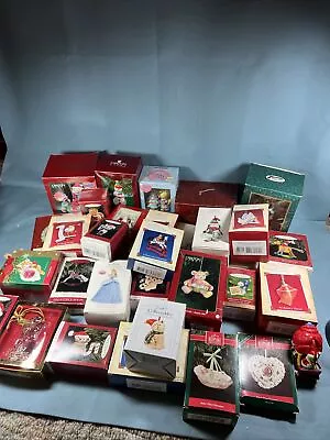 LOT OF 32 CHRISTMAS ORNAMENTS-Hallmark Music Box Carlton Cards Rugrats • $74.99