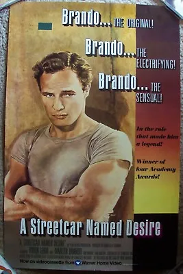 A STREETCAR NAMED DESIRE Original PROMOTIONAL Poster MARLON BRANDO Warner 1985 • $29.99